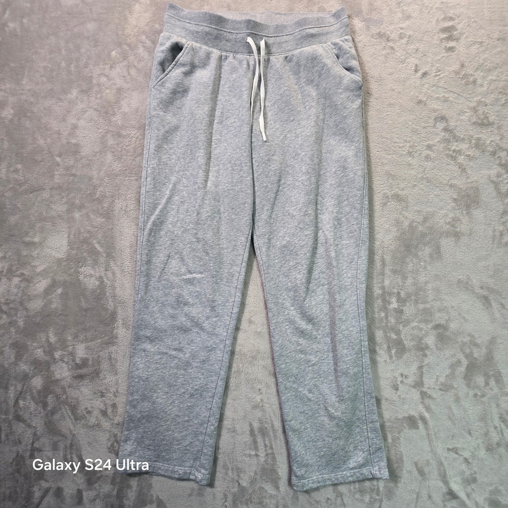 Tek Gear Ultrasoft Fleece Pants Mens Medium Gray Heather Drawstring Joggers